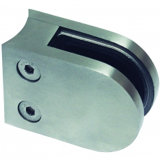 Presilha Oval L8341-50.8 Aço Inox Escovado Base Tubo Vidros 10 mm Peso Max. 25 kg par Cod.: 02.39.046  Detalhes