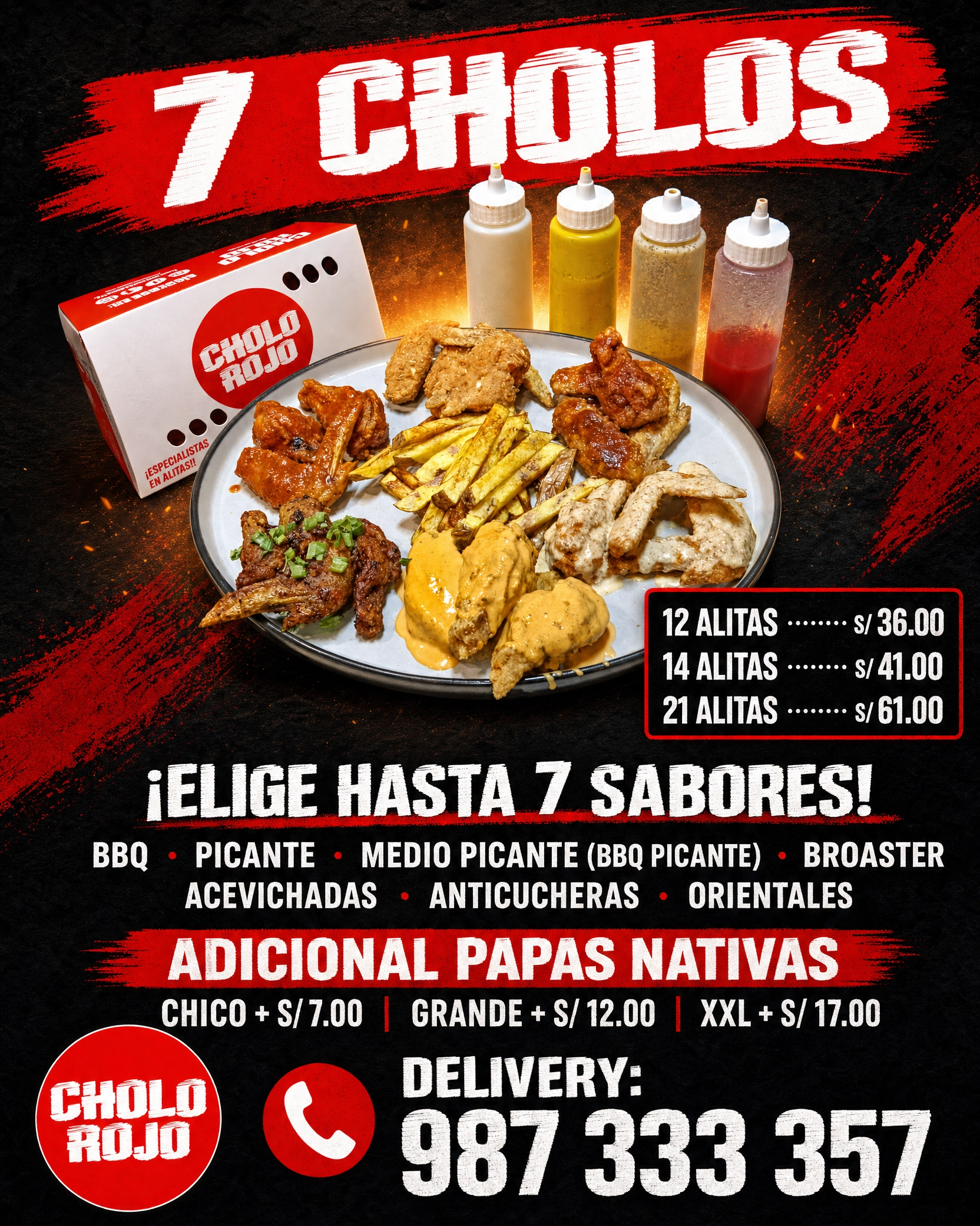 Alitas 7 Cholos