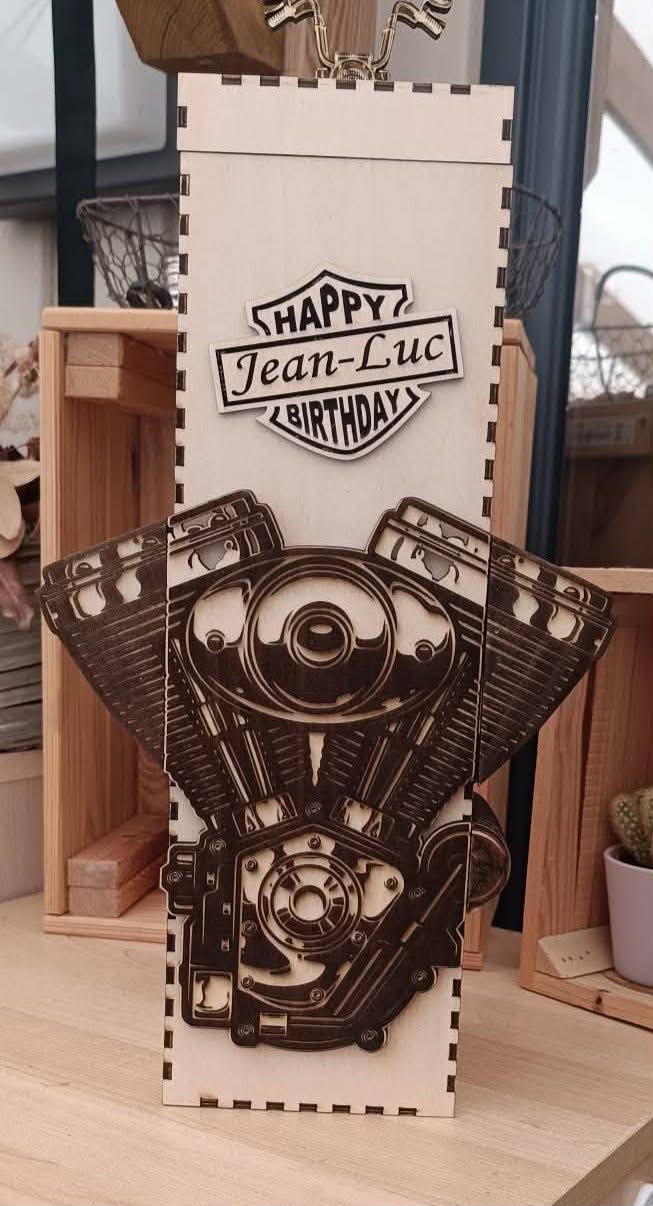 Boîte cadeau moteur personnalisée