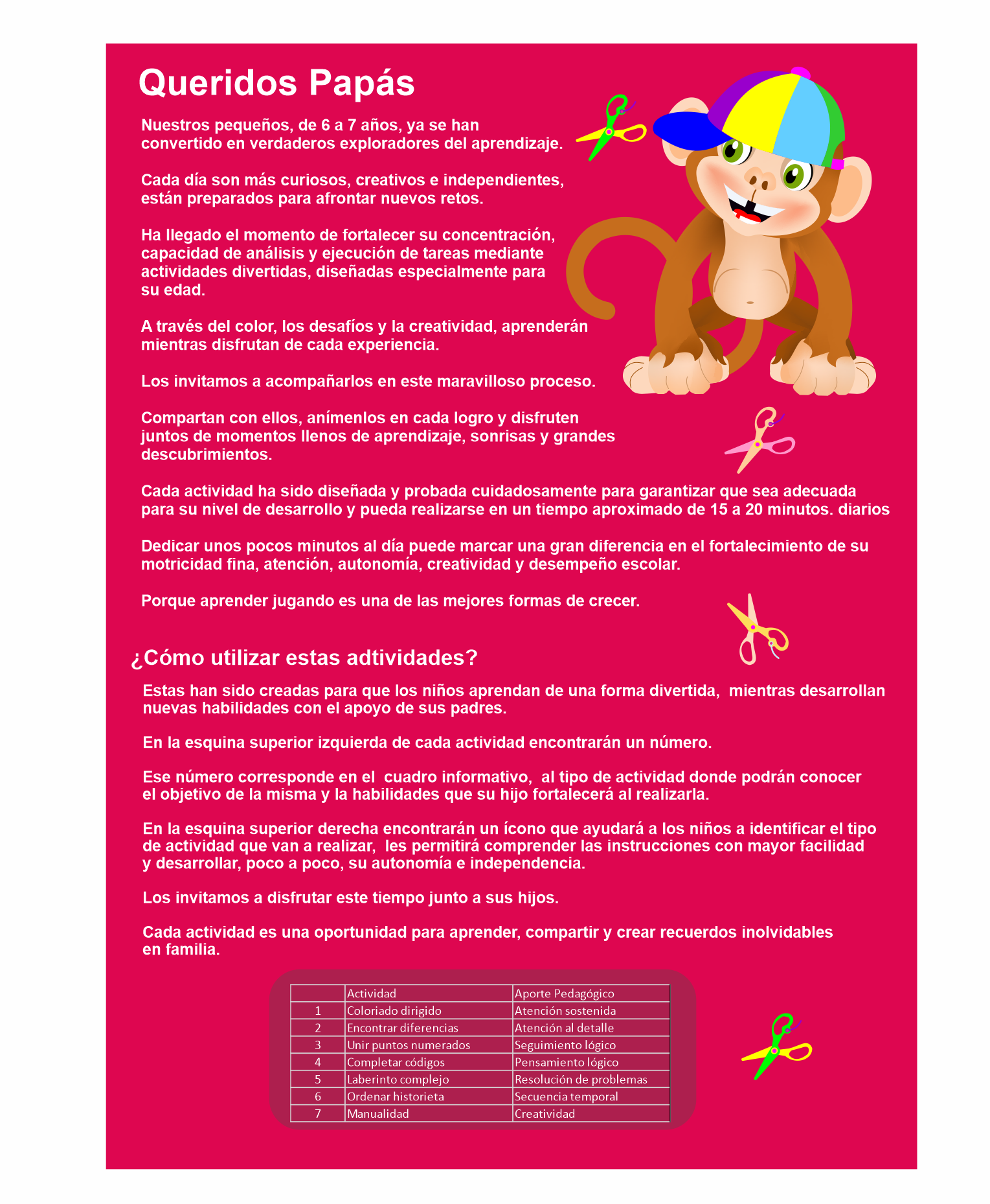 Monitos motivados   cuadernillo semanal de actividades