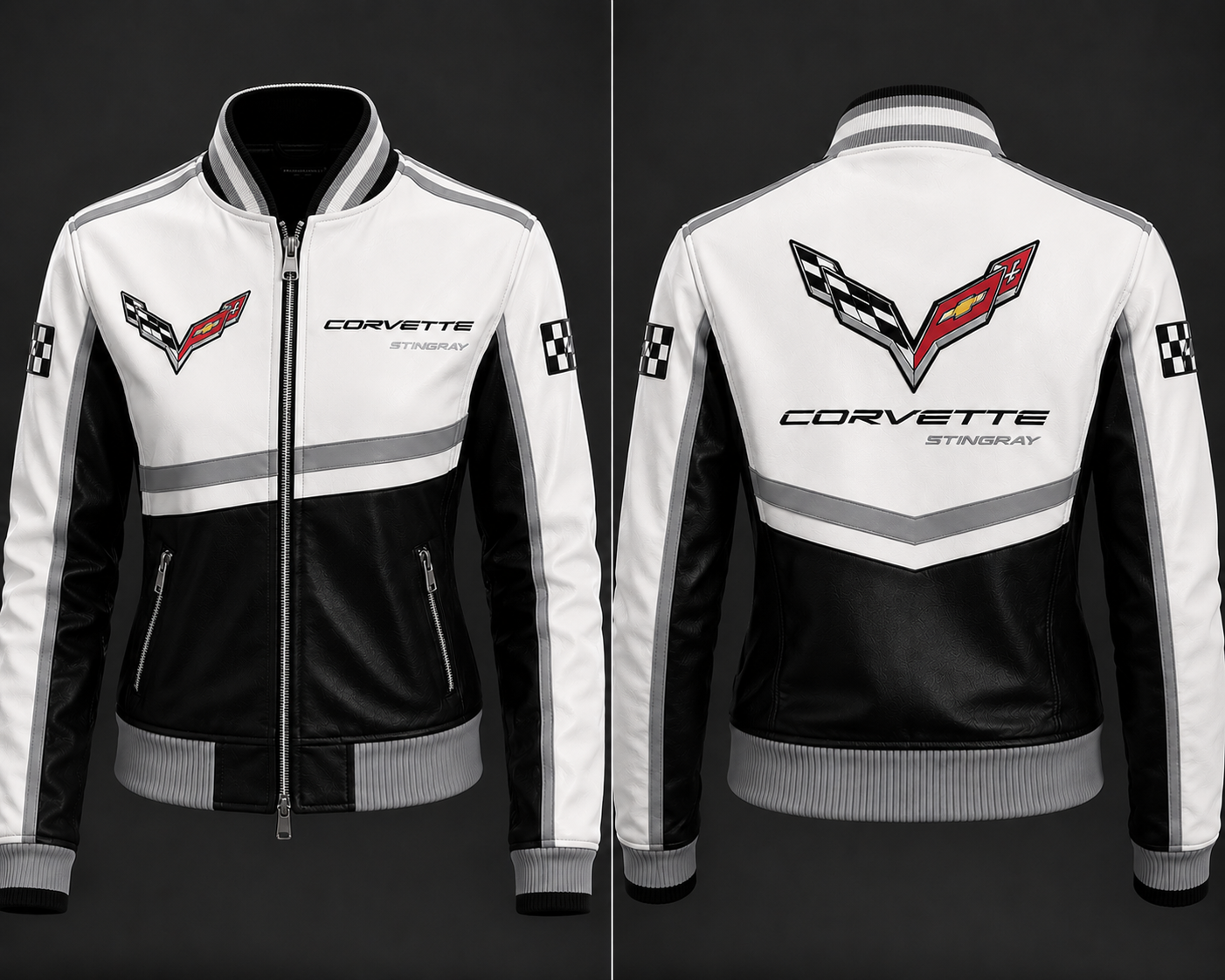 Stingray Faux Leather Racing Jacket