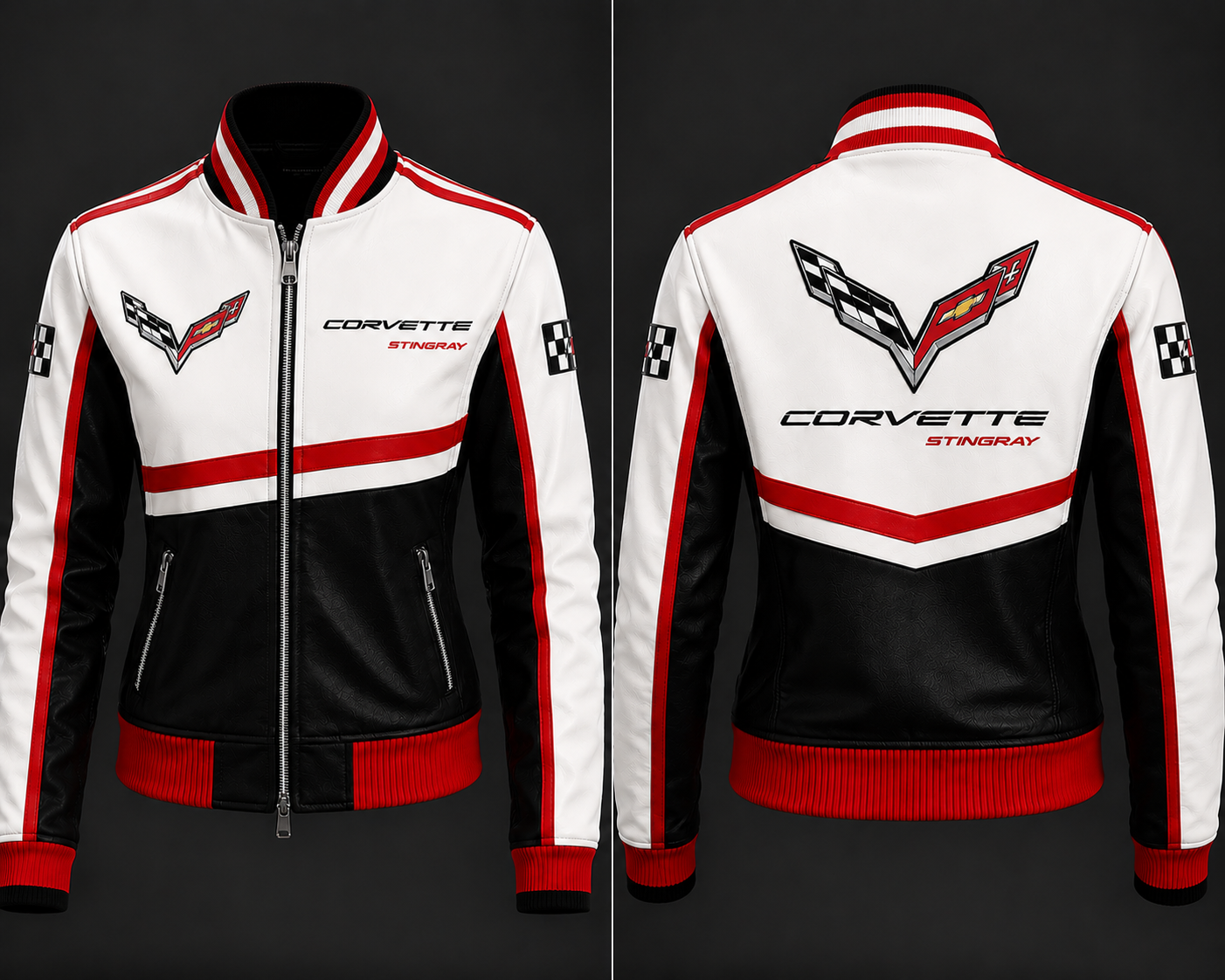 Stingray Faux Leather Racing Jacket