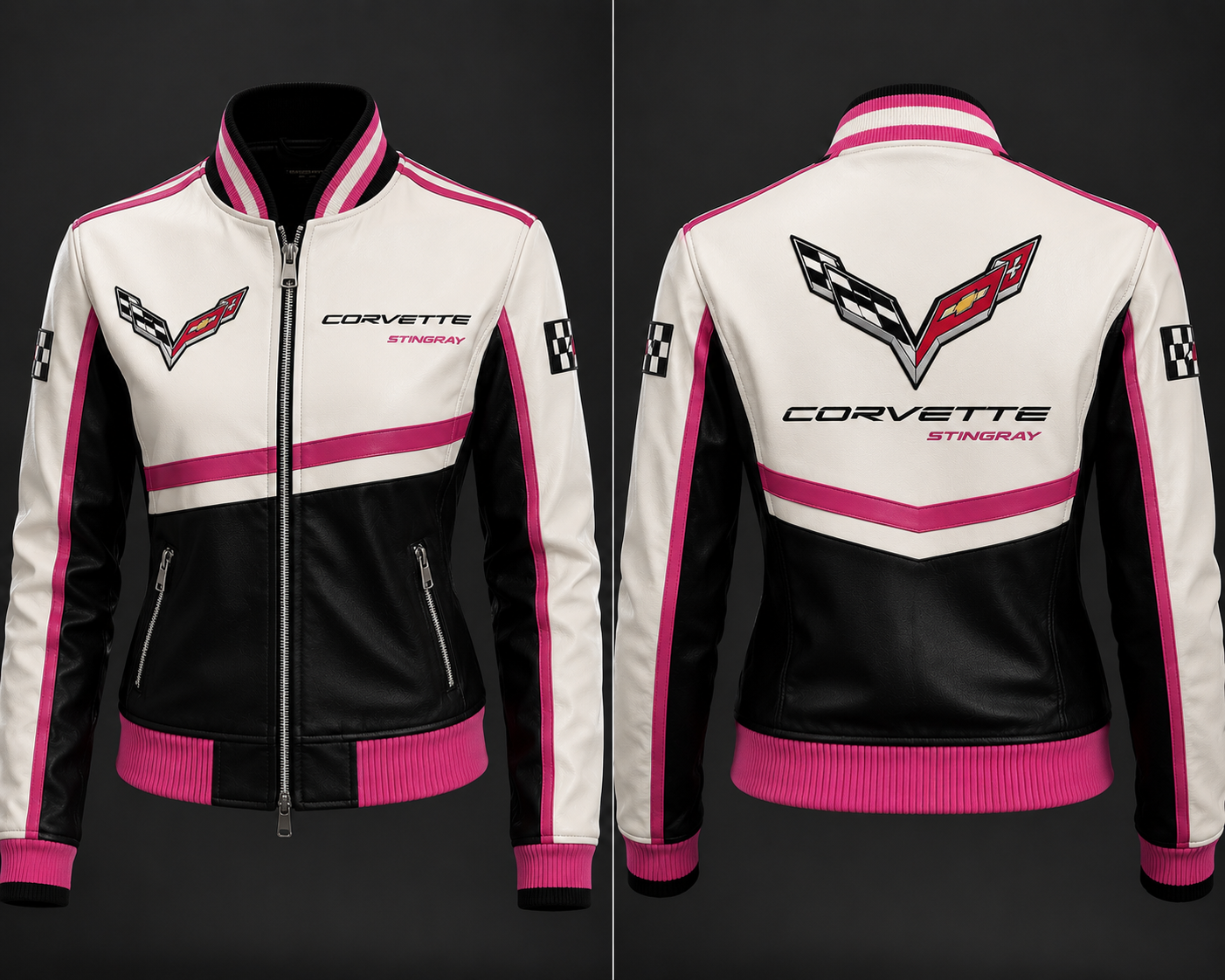 Stingray Faux Leather Racing Jacket