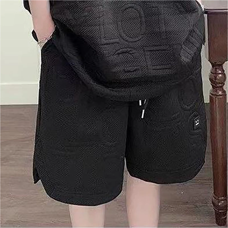 Embossed Oversized Shorts Set