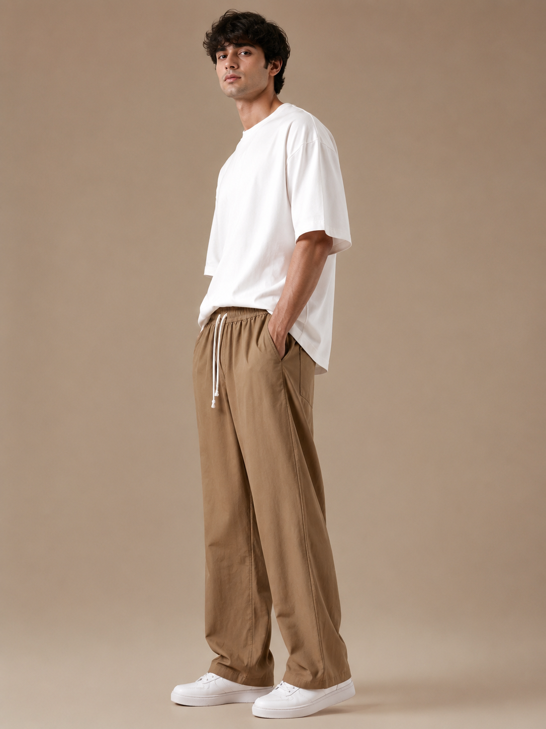 Men's  Premium Khaki Wide LEg Casual Trouser