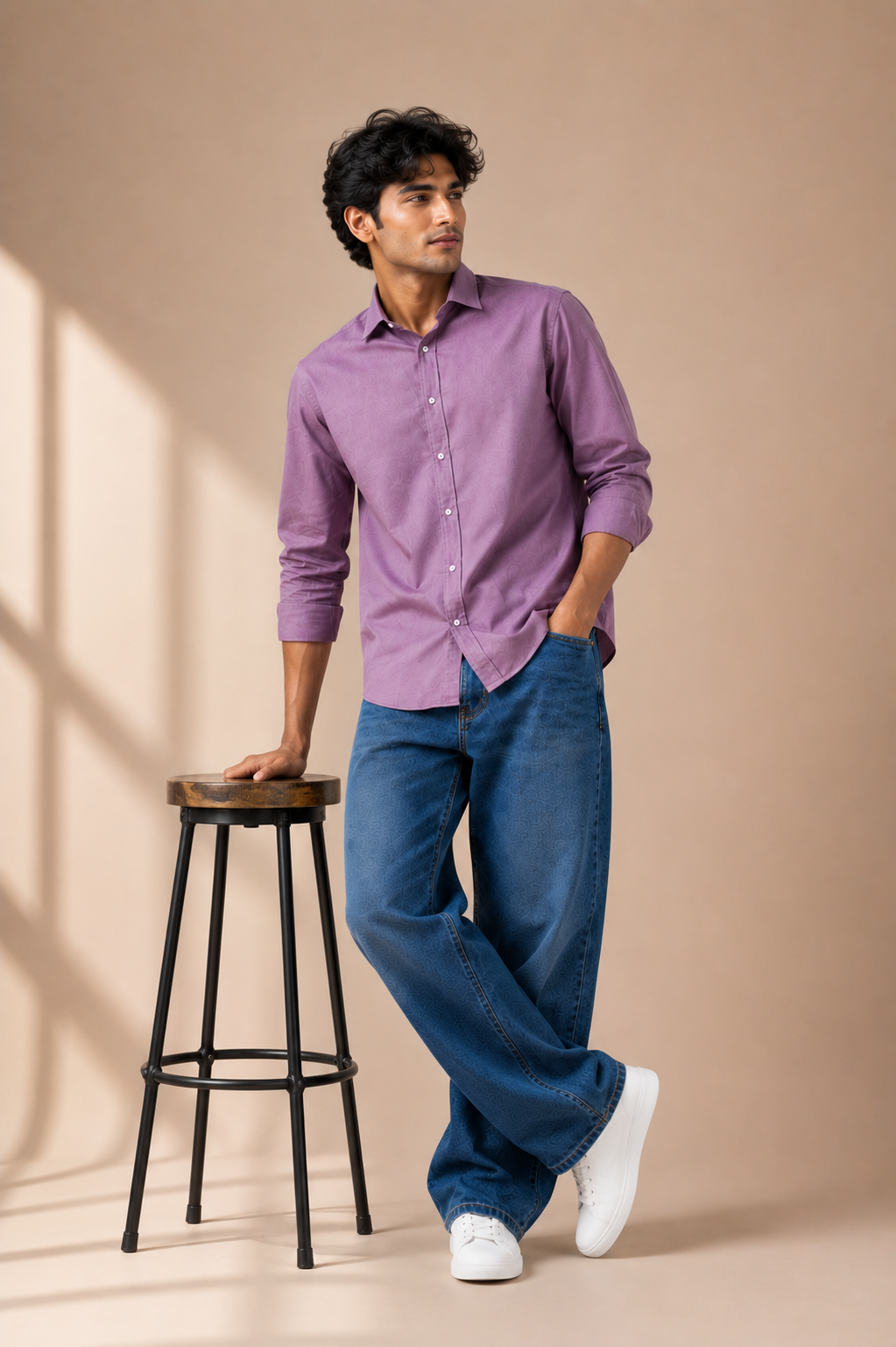 Men's Premium Solid Dusty Mauve Full Sleeve Casual Shirt