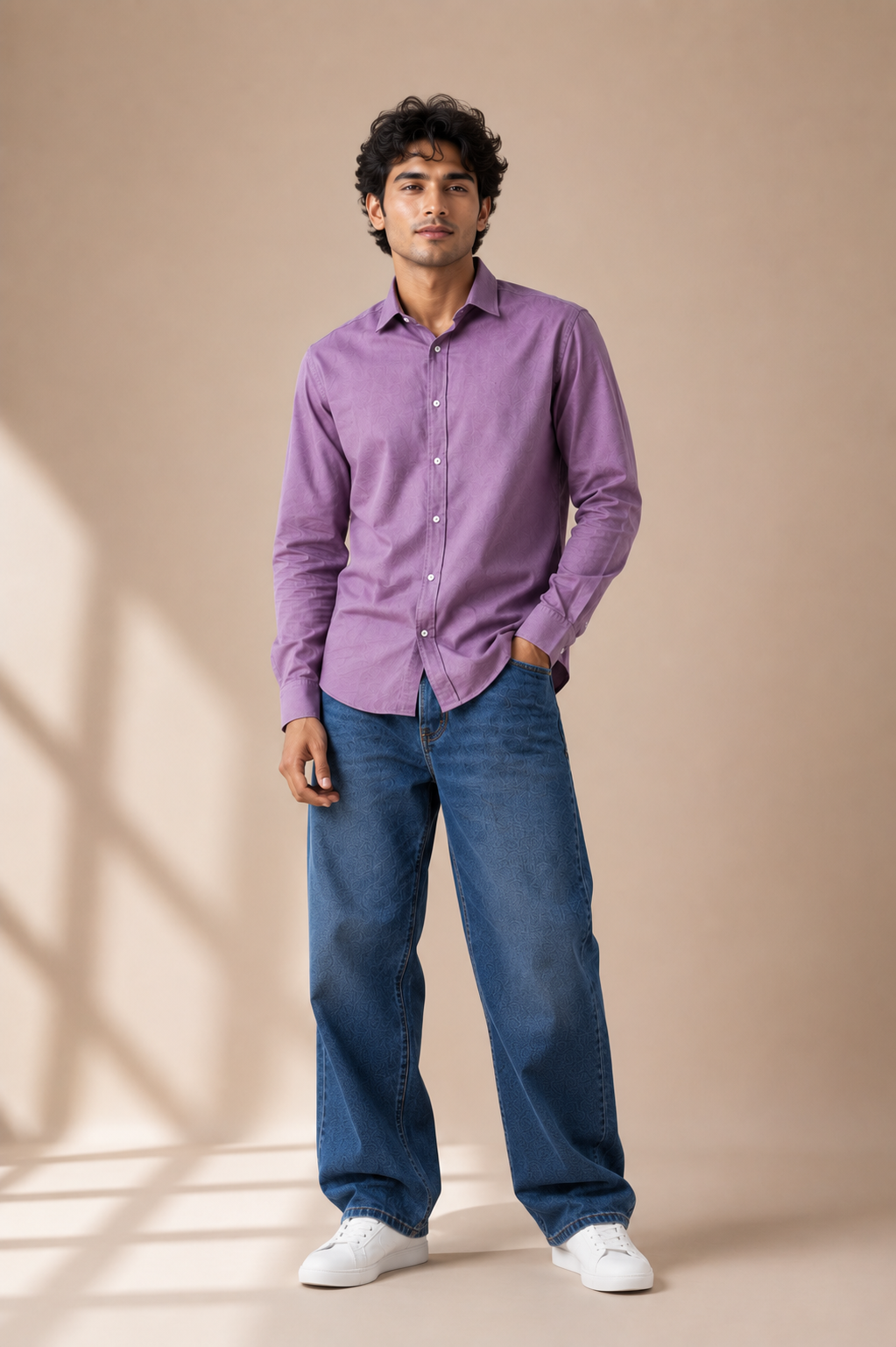 Men's Premium Solid Dusty Mauve Full Sleeve Casual Shirt