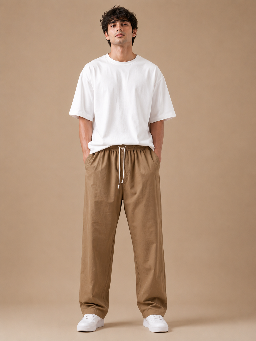 Men's  Premium Khaki Wide LEg Casual Trouser