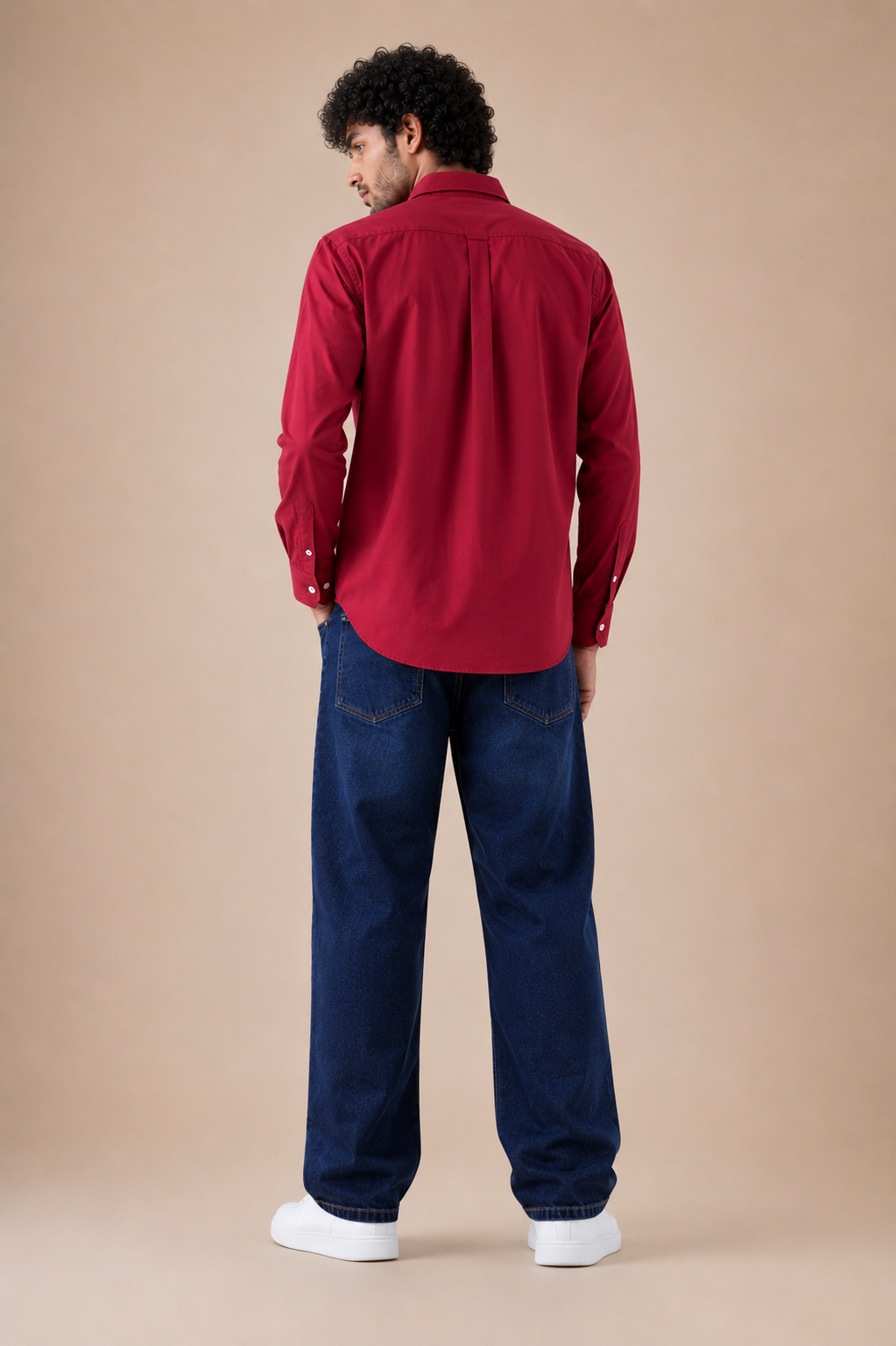 Men's Premium Solid Wine Red Full Sleeve Casual Shirt
