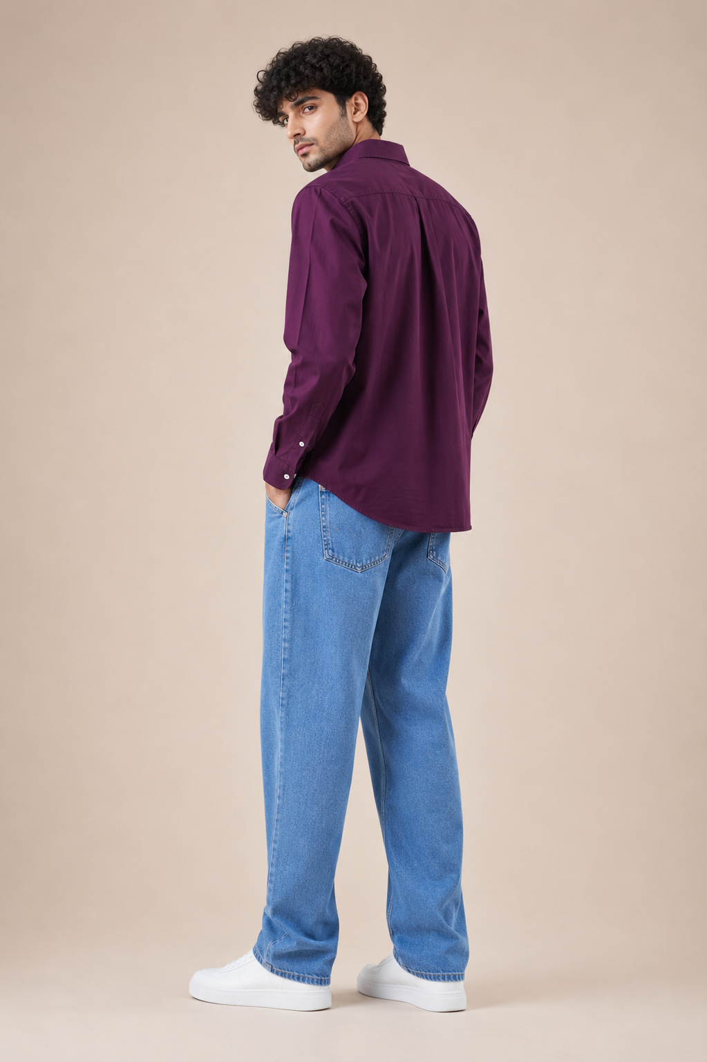 Men's Premium Solid Maroon Full Sleeve Casual Shirt