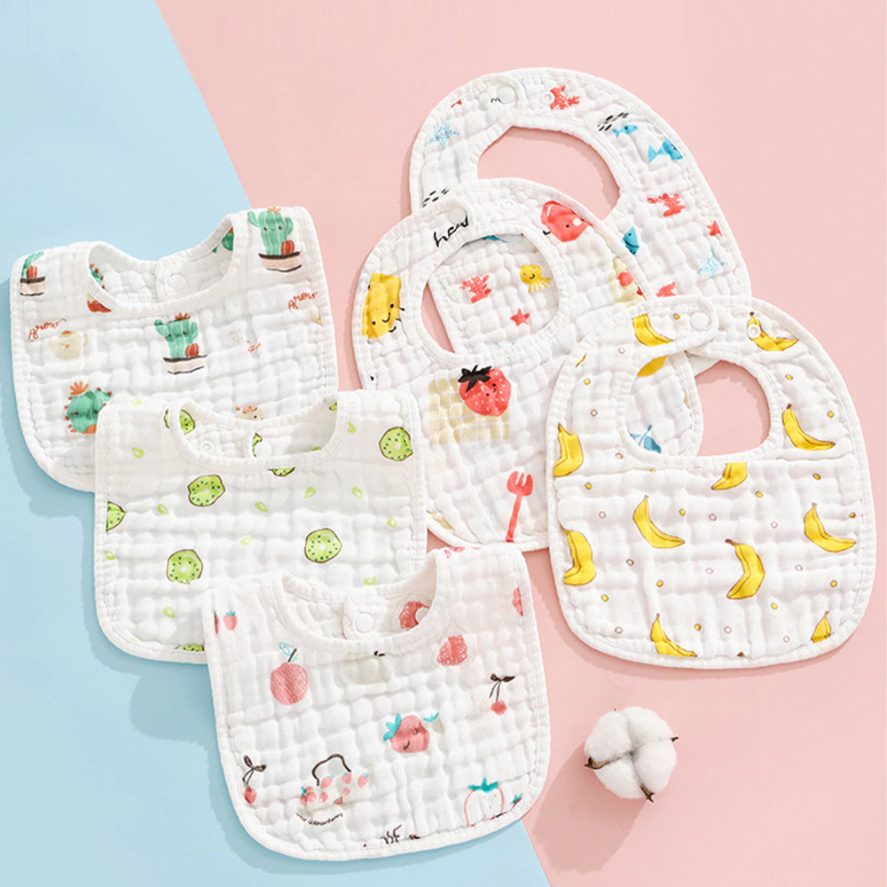 Cute Baby Cotton Bib Set