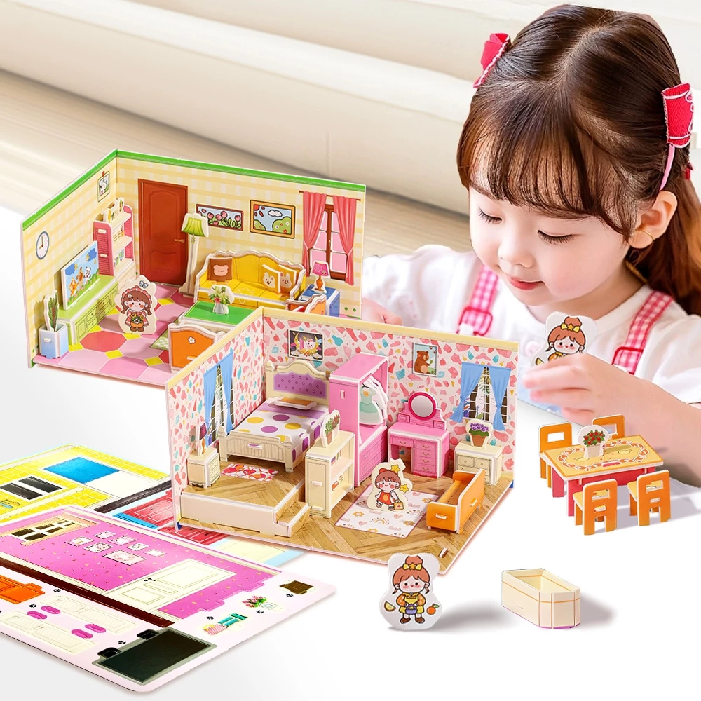 3D DIY Dollhouse Puzzle Set