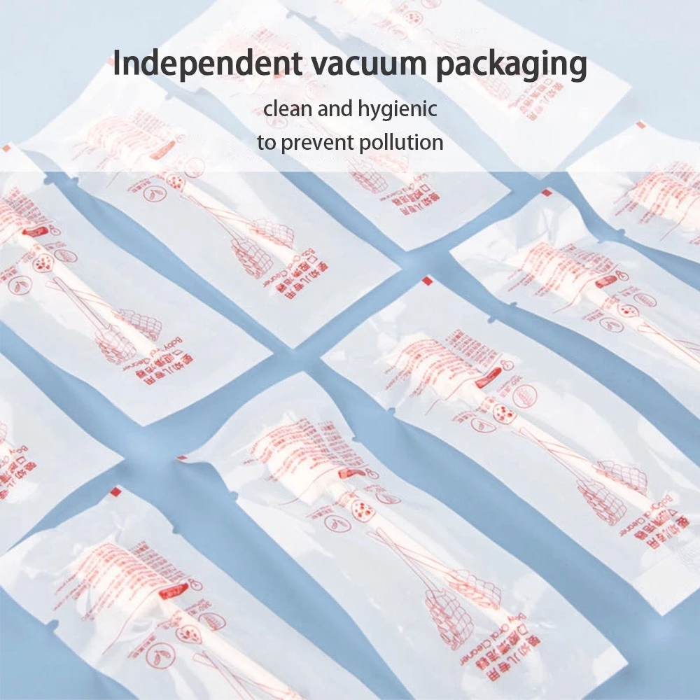 30PCS Baby Cotton Swab Mouth Tongue Cleaner Baby Oral Cleaner