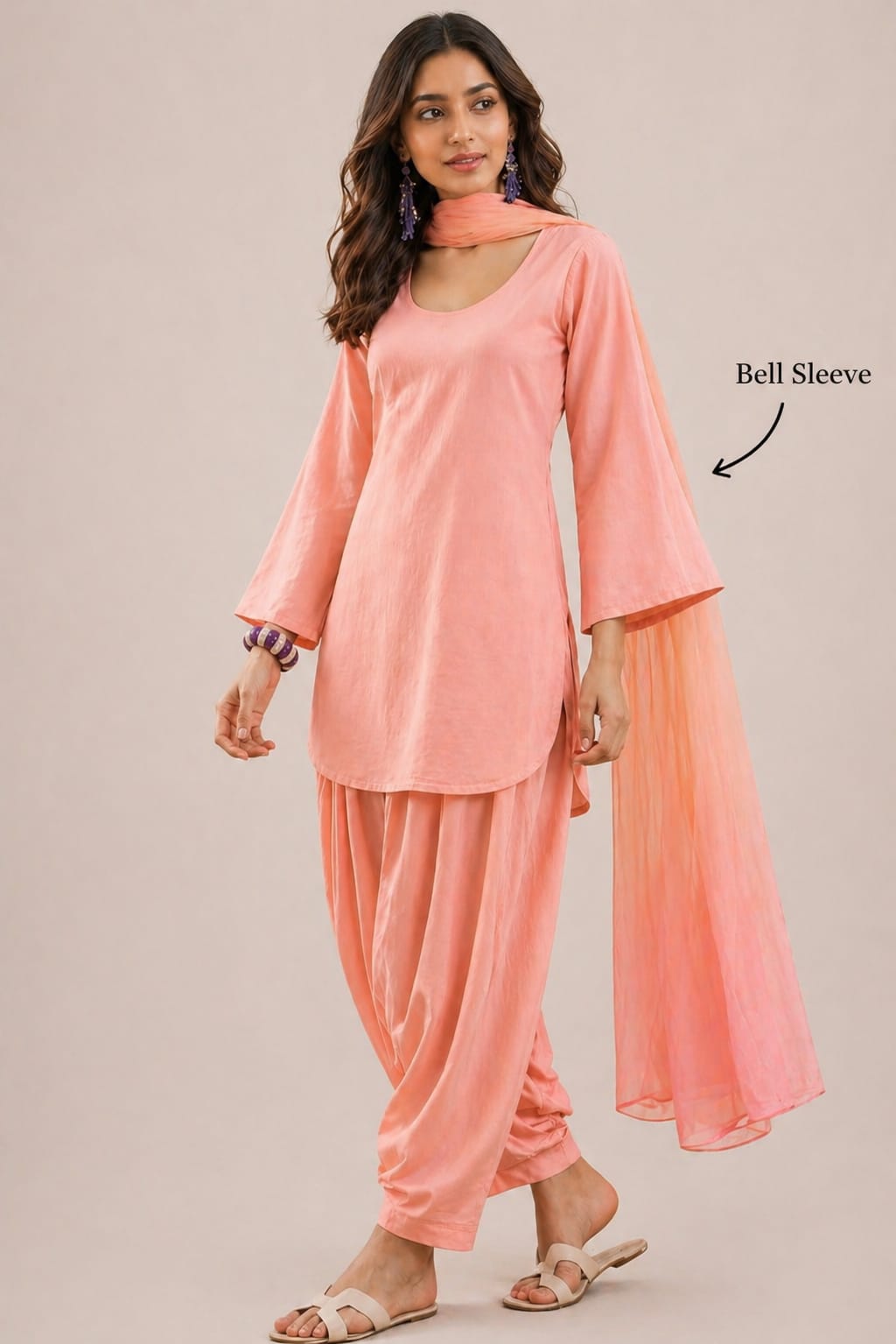 Kesariya Farshi Salwar Suit Set