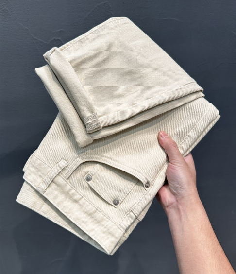 Beige Denim Jeans