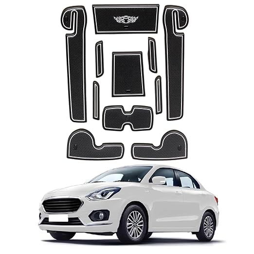 Car Drome Door Cup Mat Set for Maruti Suzuki Swift Dzire 2018 Onwards