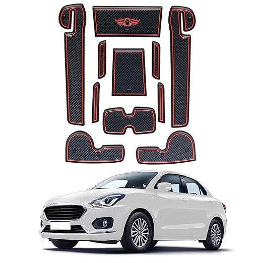 Car Drome Door Cup Mat Set for Maruti Suzuki Swift Dzire 2018 Onwards