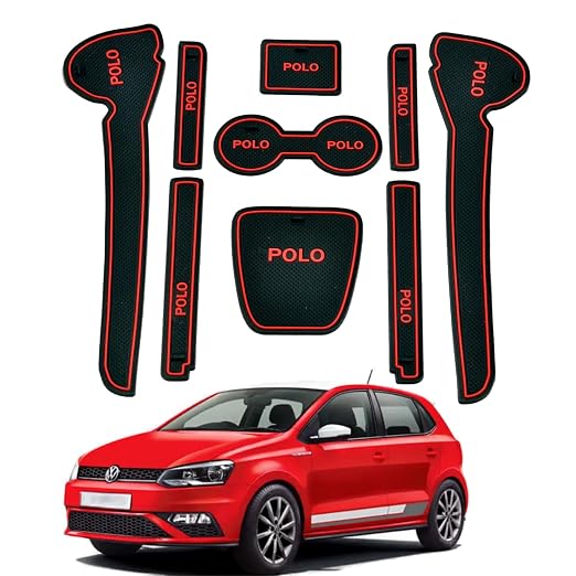 Car Drome Door Cup Mat Set for Volkswagen Polo 