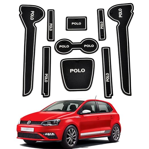 Car Drome Door Cup Mat Set for Volkswagen Polo 