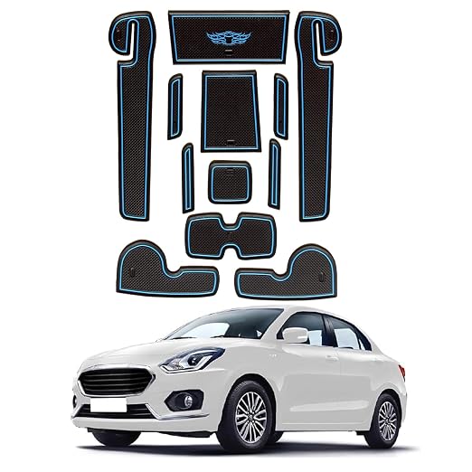 Car Drome Door Cup Mat Set for Maruti Suzuki Swift Dzire 2018 Onwards
