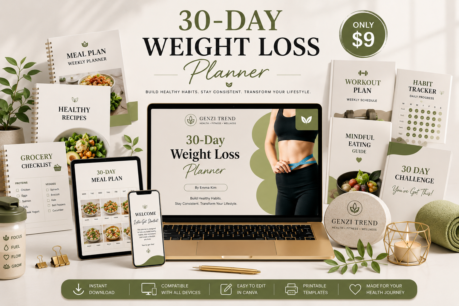 30-Day Weight Loss Planner