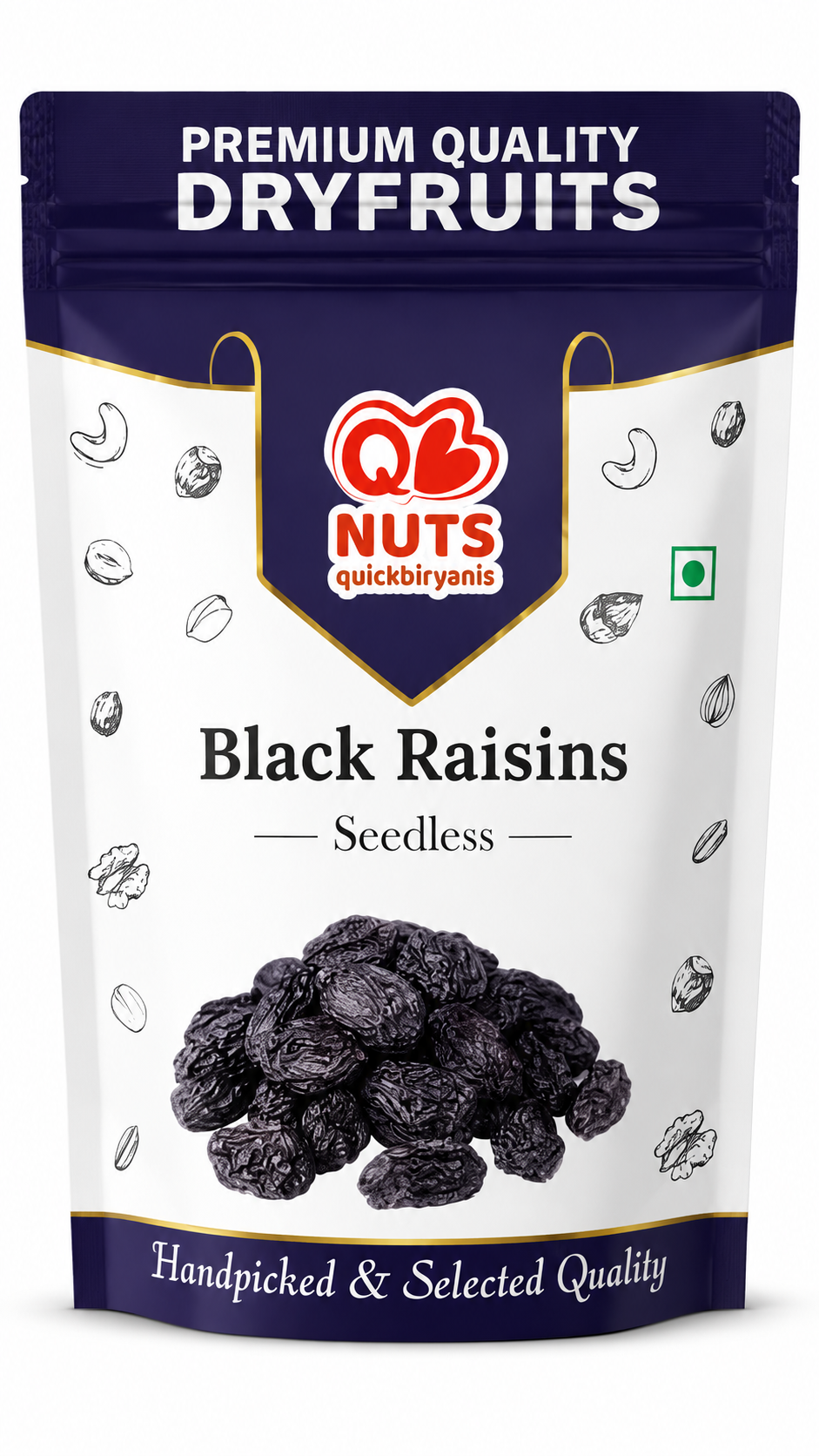 QB Nuts Premium Black Raisins