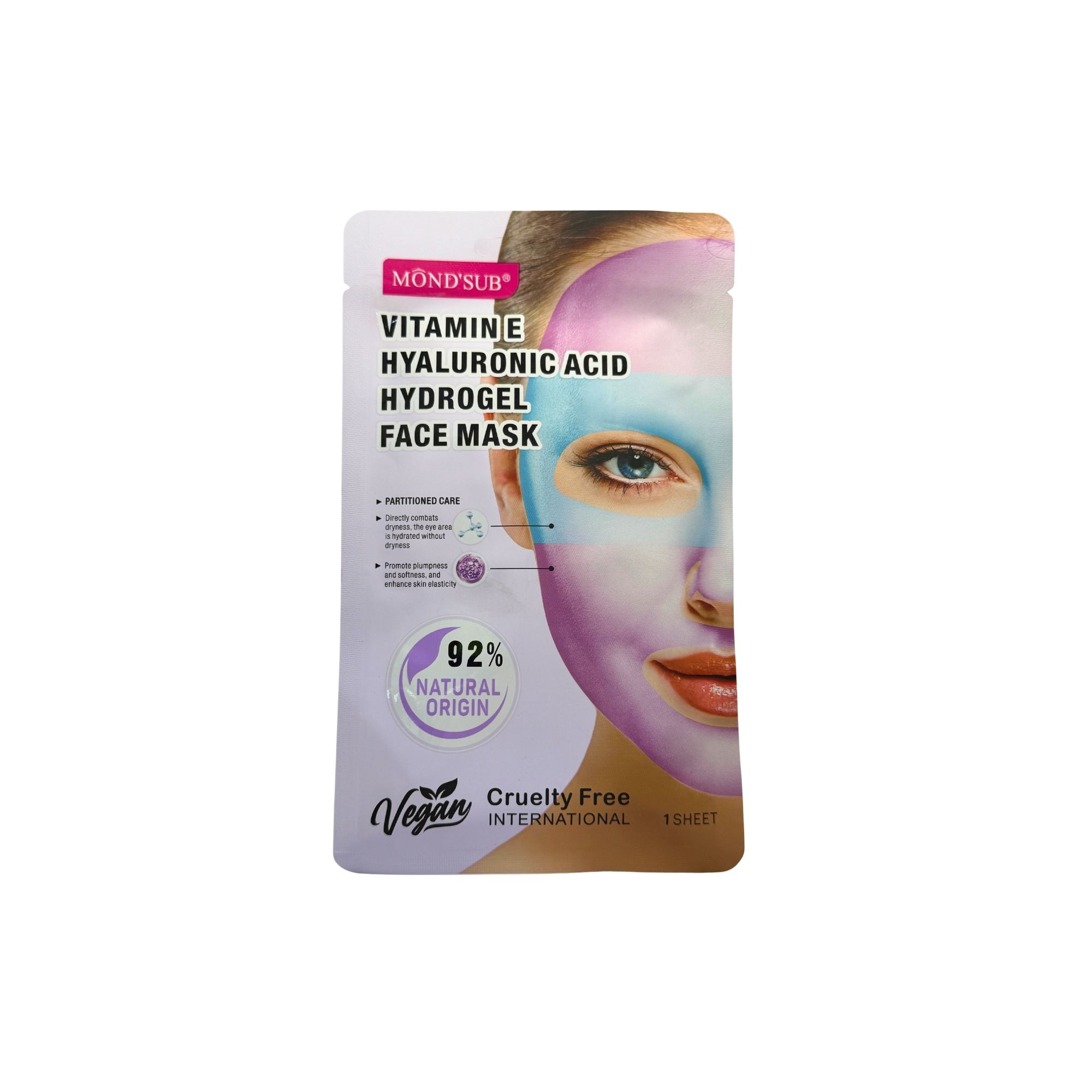 Vitamin E Hyaluronic Acid Hydrogel Face Mask