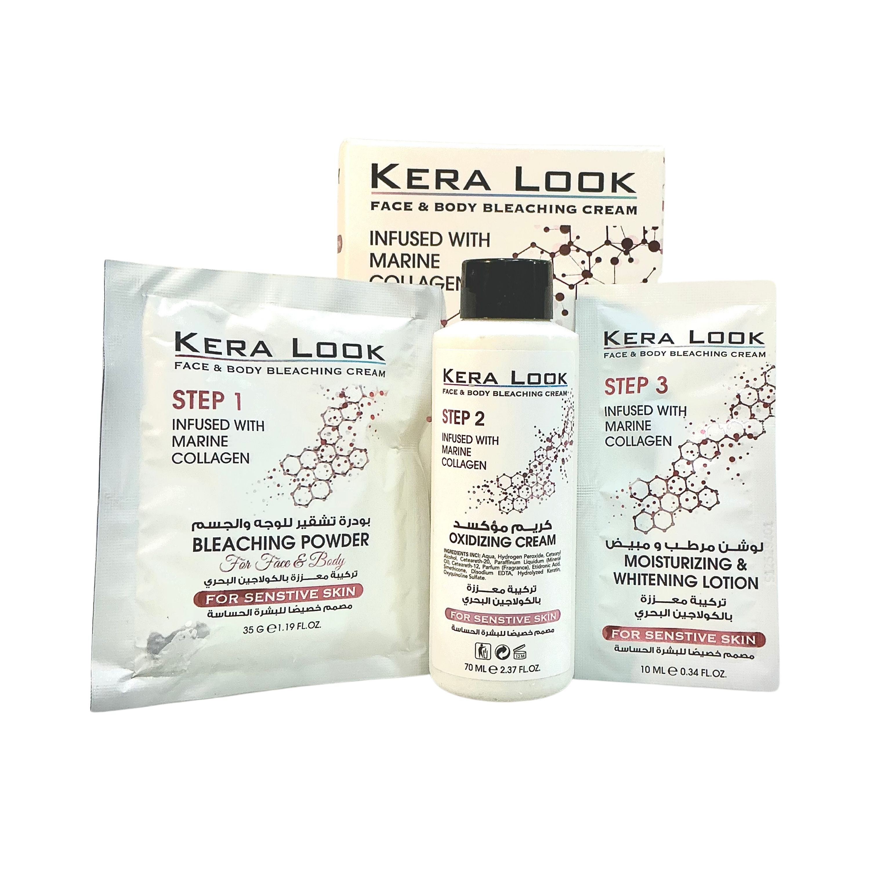 Kera Look Face & Body Bleaching Cream Kit