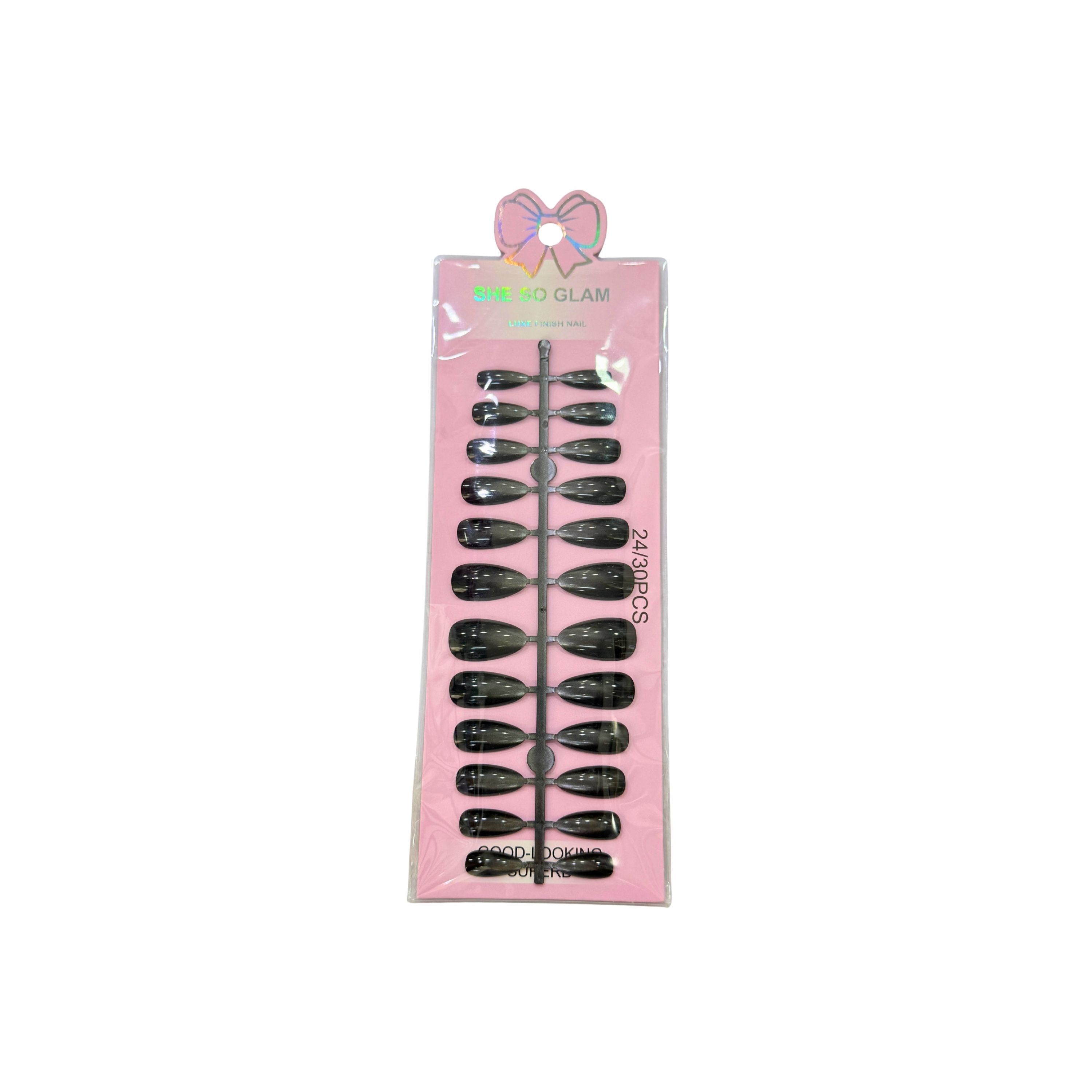 Glossy Black Press-On Nails