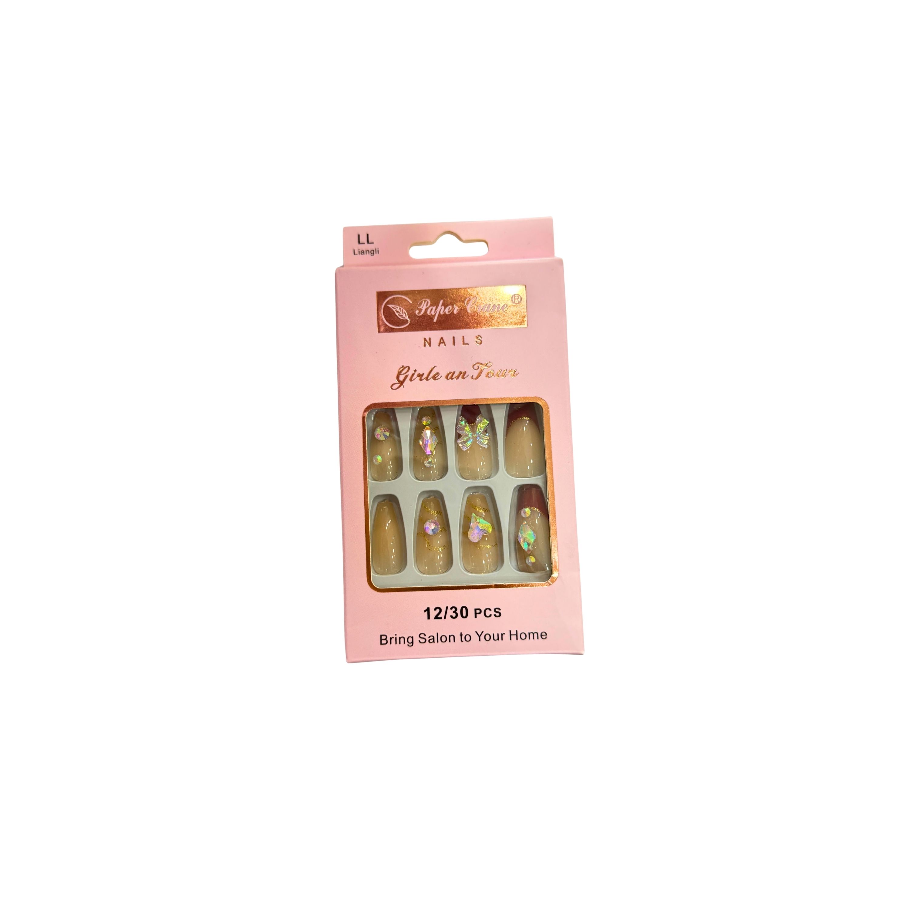 Floral Press-On Nails Set