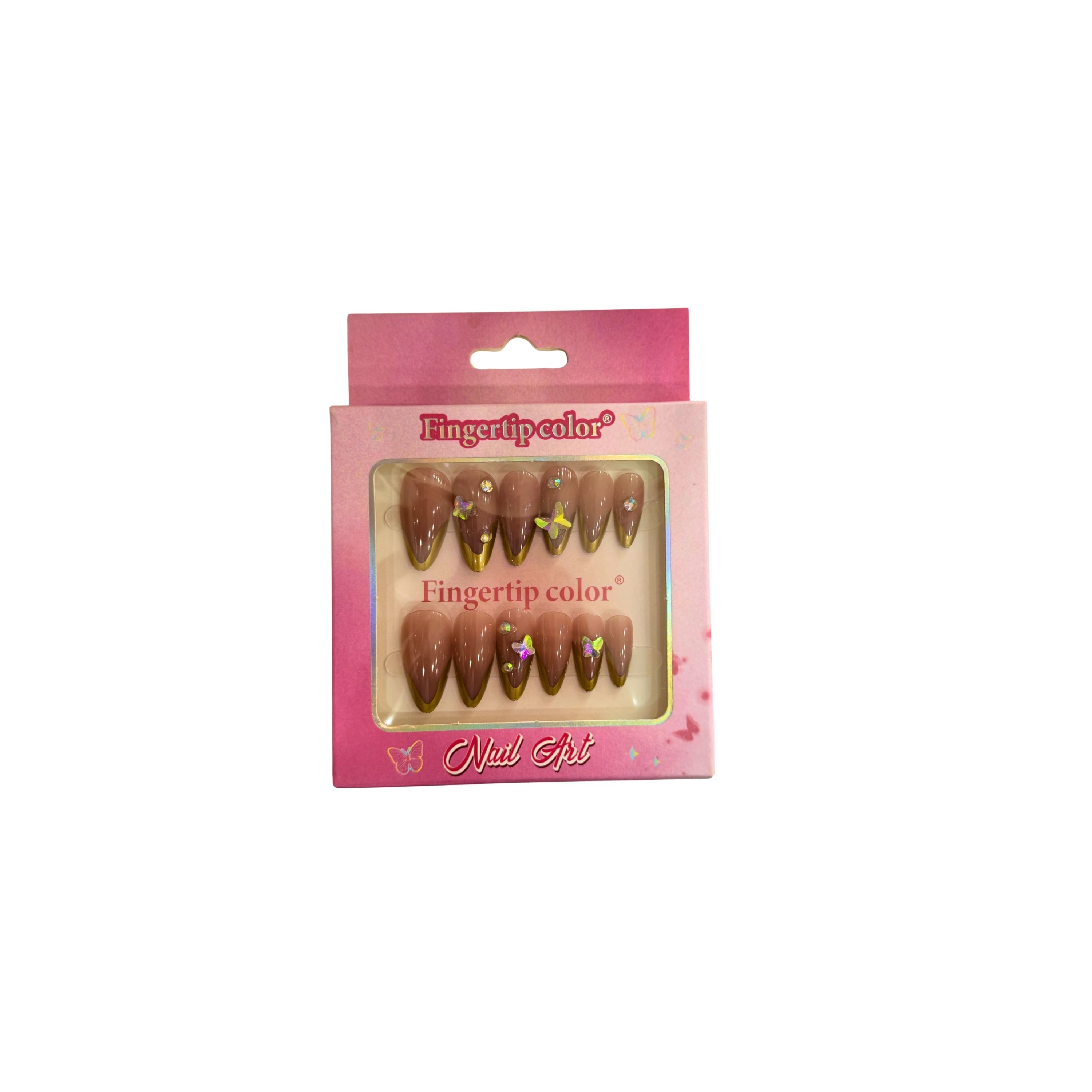 Fingertip Color Press-On Nails