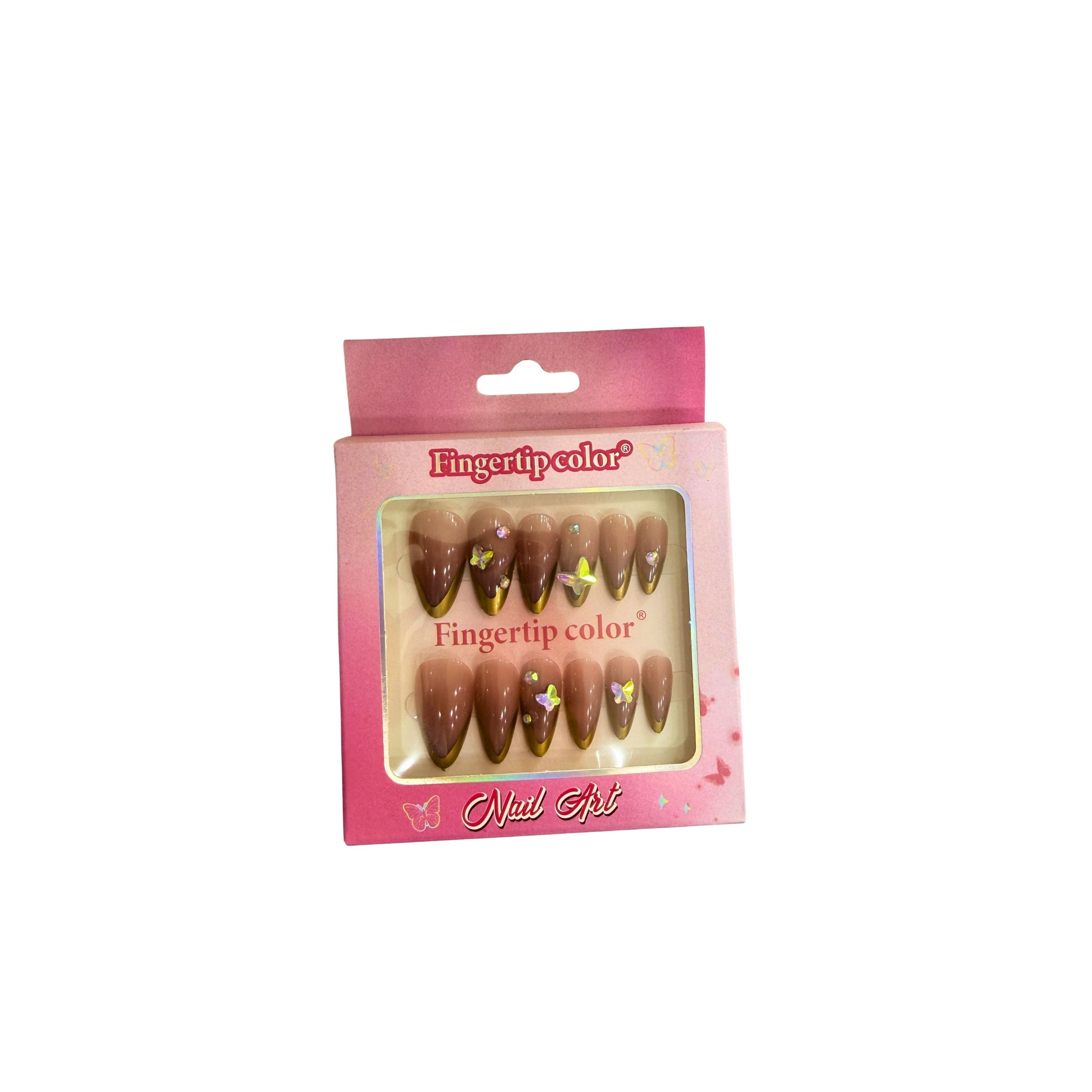 Fingertip Color Press-On Nails