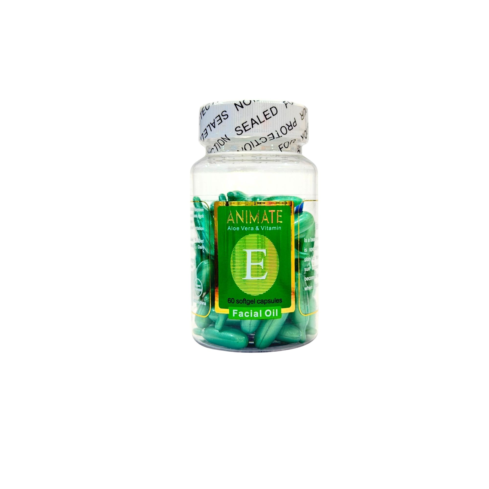 Animate Aloe Vera & Vitamin E Facial Oil Capsules
