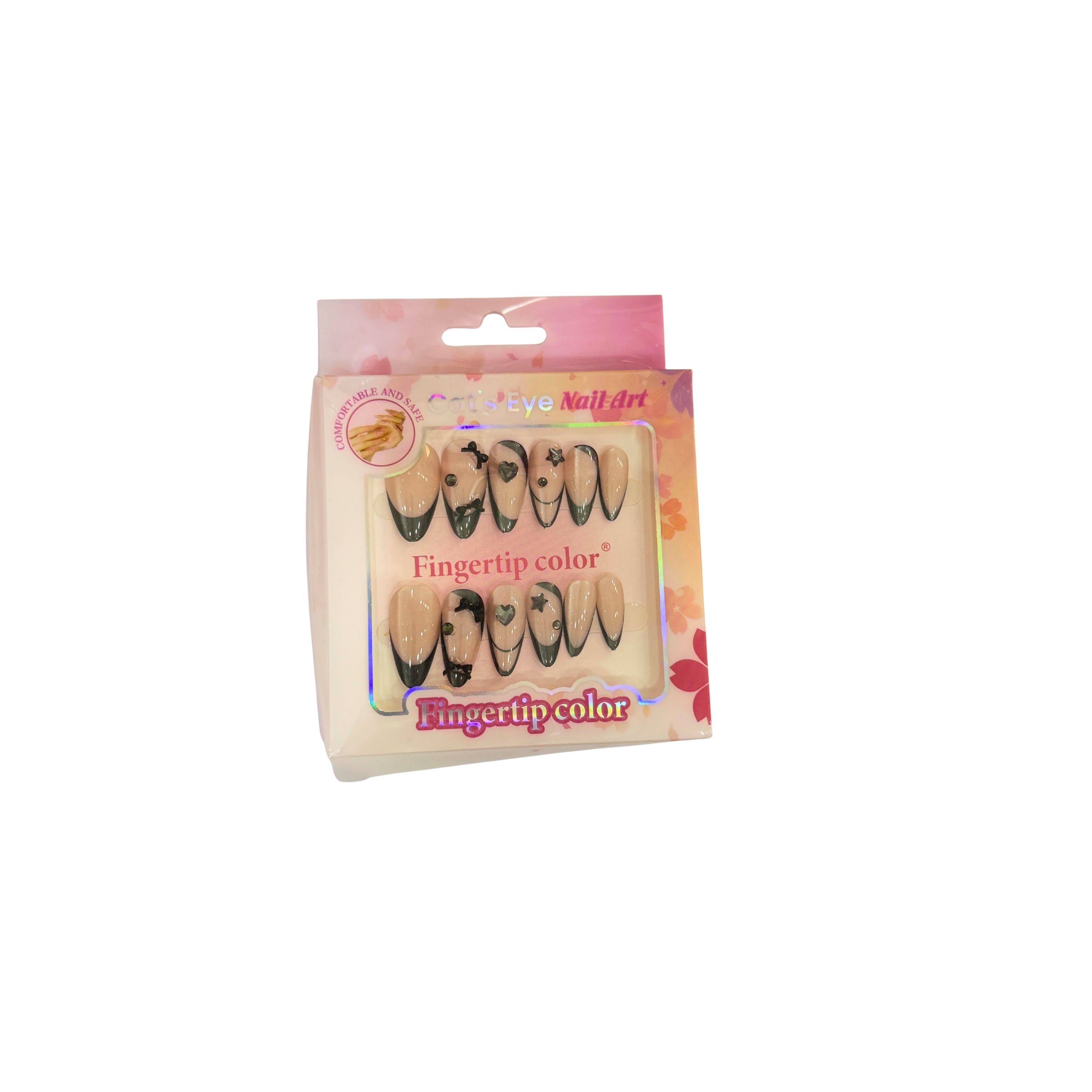 Fingertip Color Press-On Nails