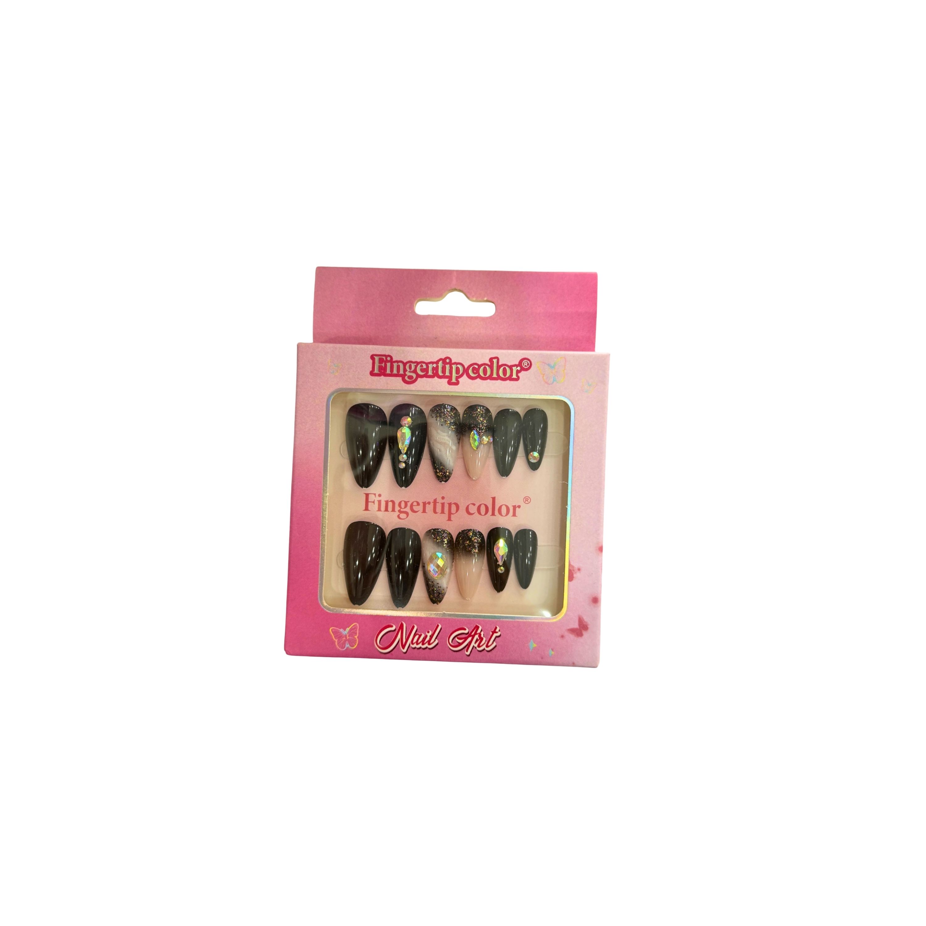 Fingertip Color False Nails Set