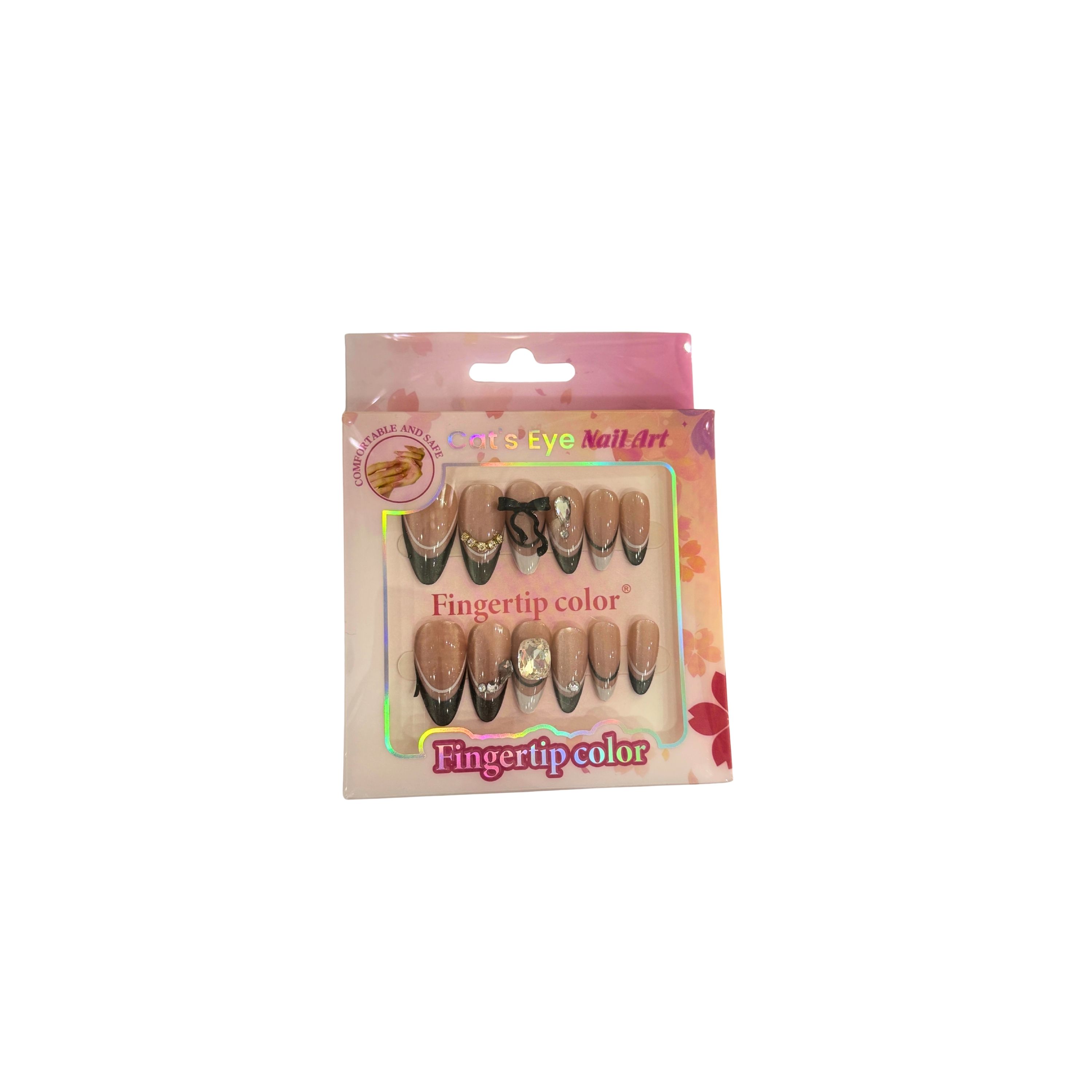 Fingertip Color Press-On Nails