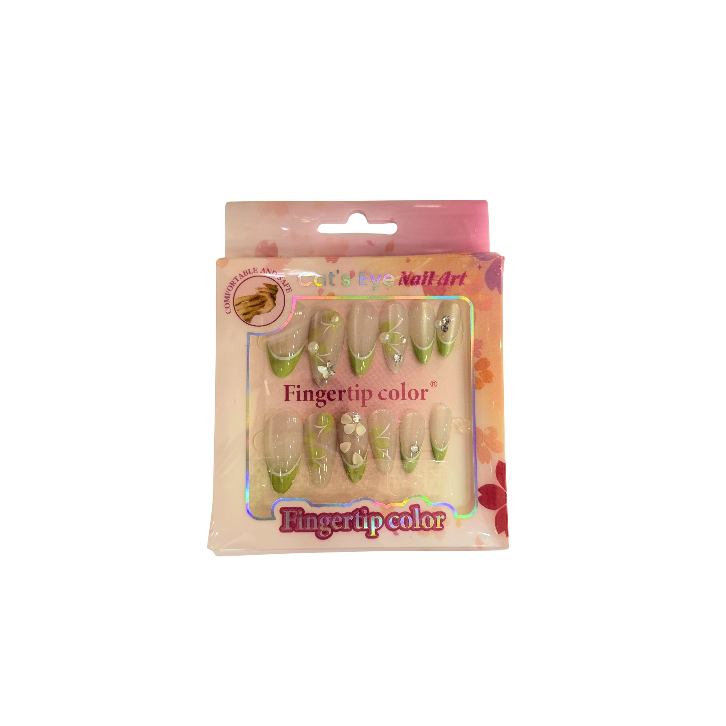 Fingertip Color Press-On Nails