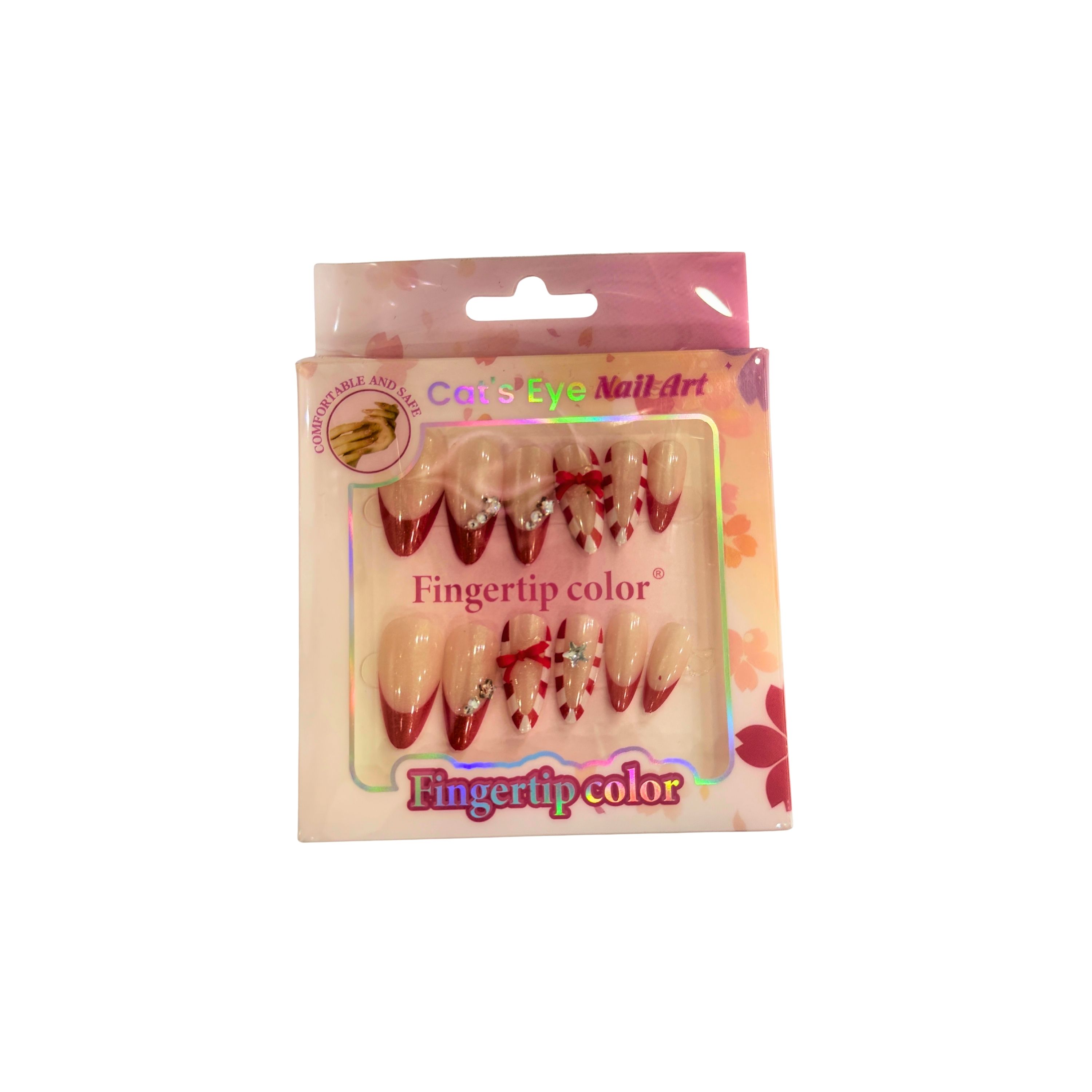 Fingertip Color Press-On Nails