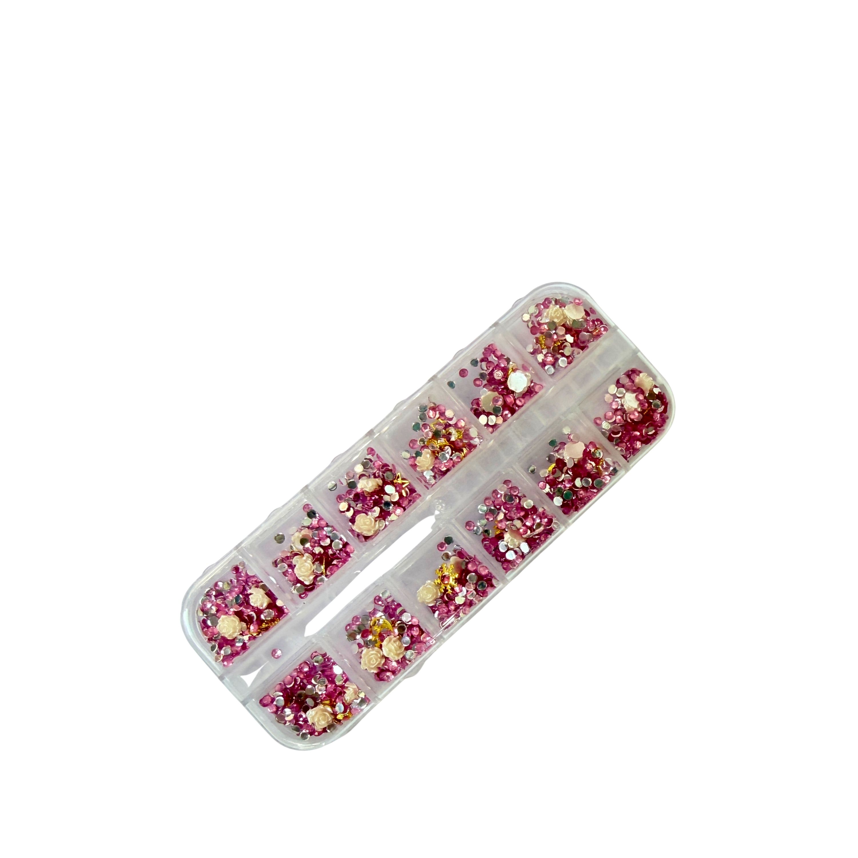 Pink Nail Art Rhinestone Set