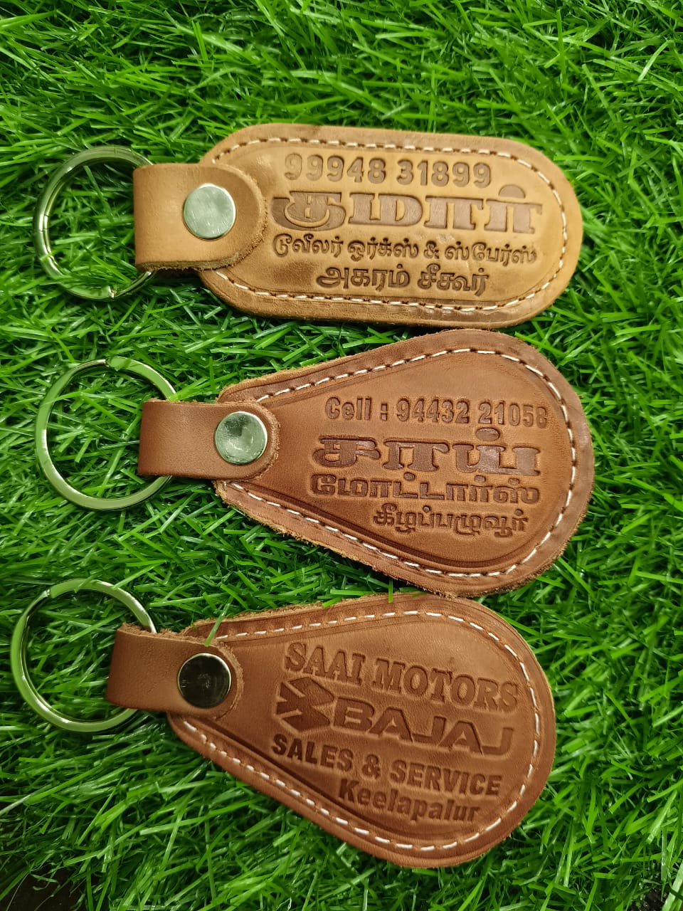 Customised Leather Keychain