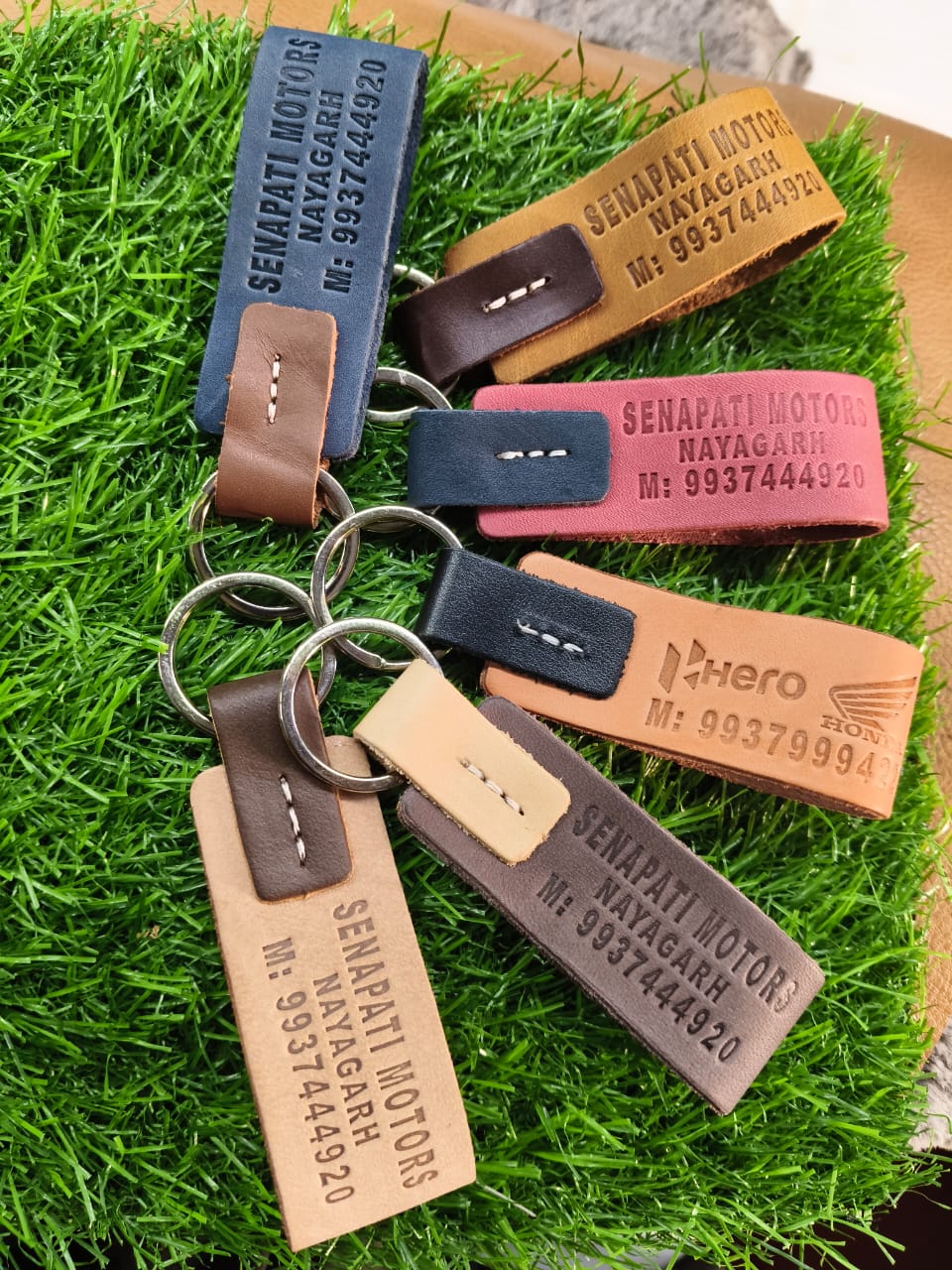 Customised Leather Keychain