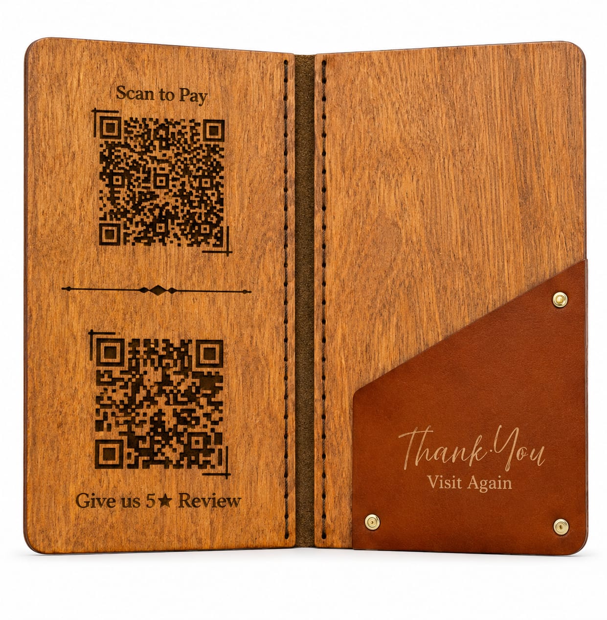 Premium Wooden Bill Holder  (Customized your Brand)