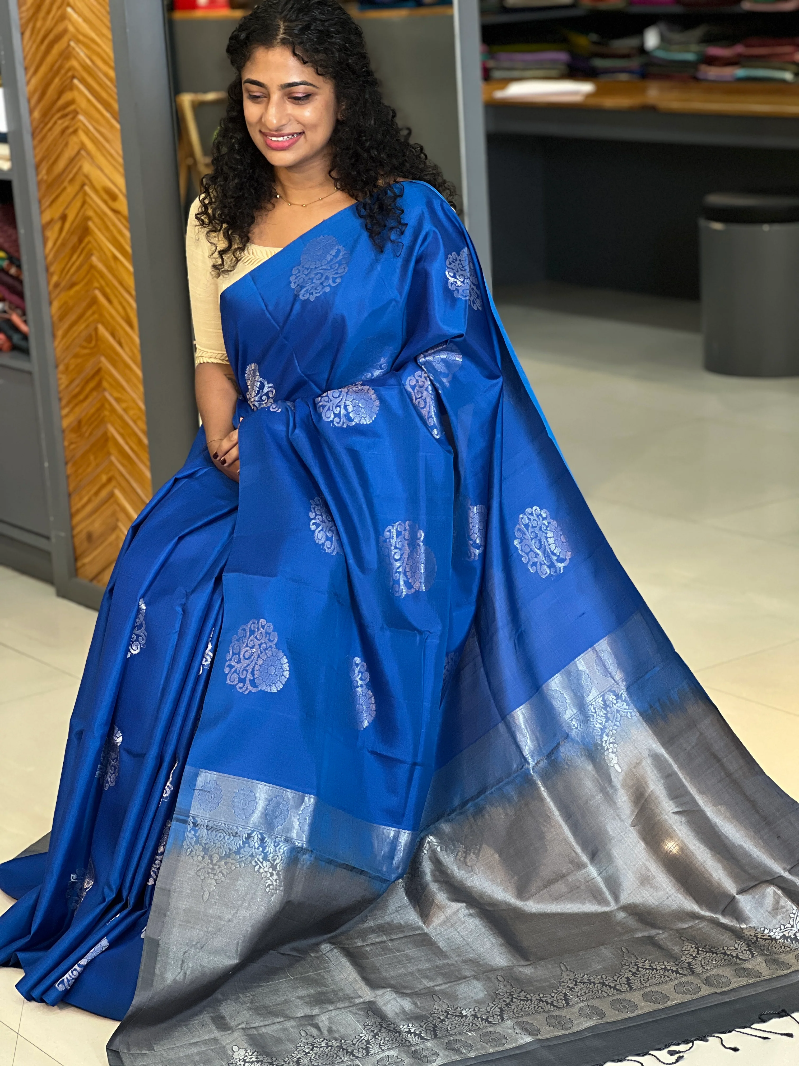 Royal Blue Silk Saree