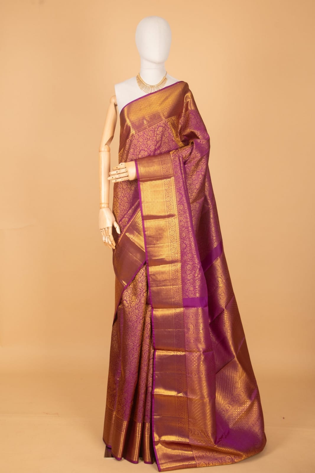 Purple Kanjivaram Silk Saree