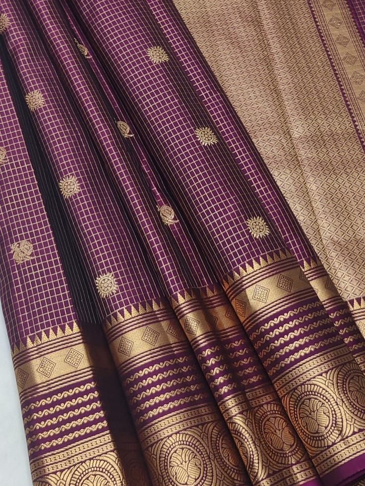 Purple Kanjivaram Silk Saree