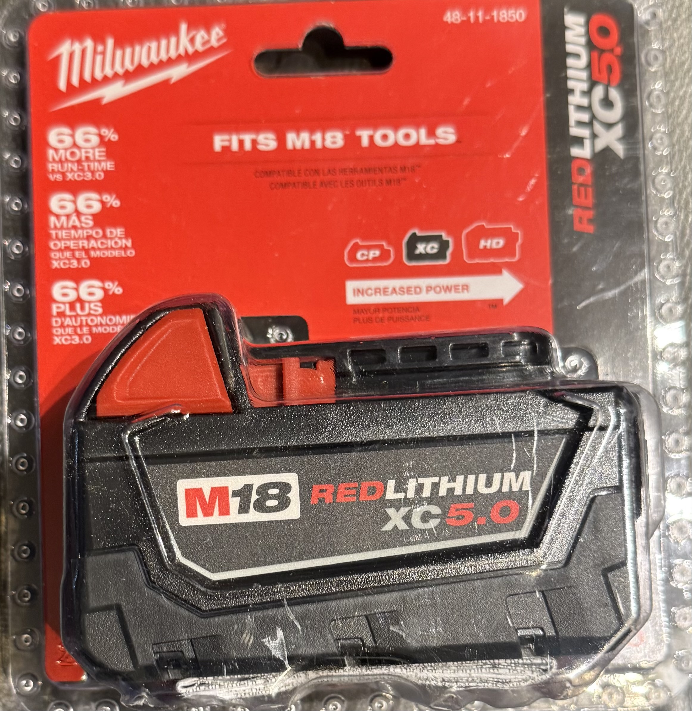 Milwaukee M18 Red Lithium XC5,0