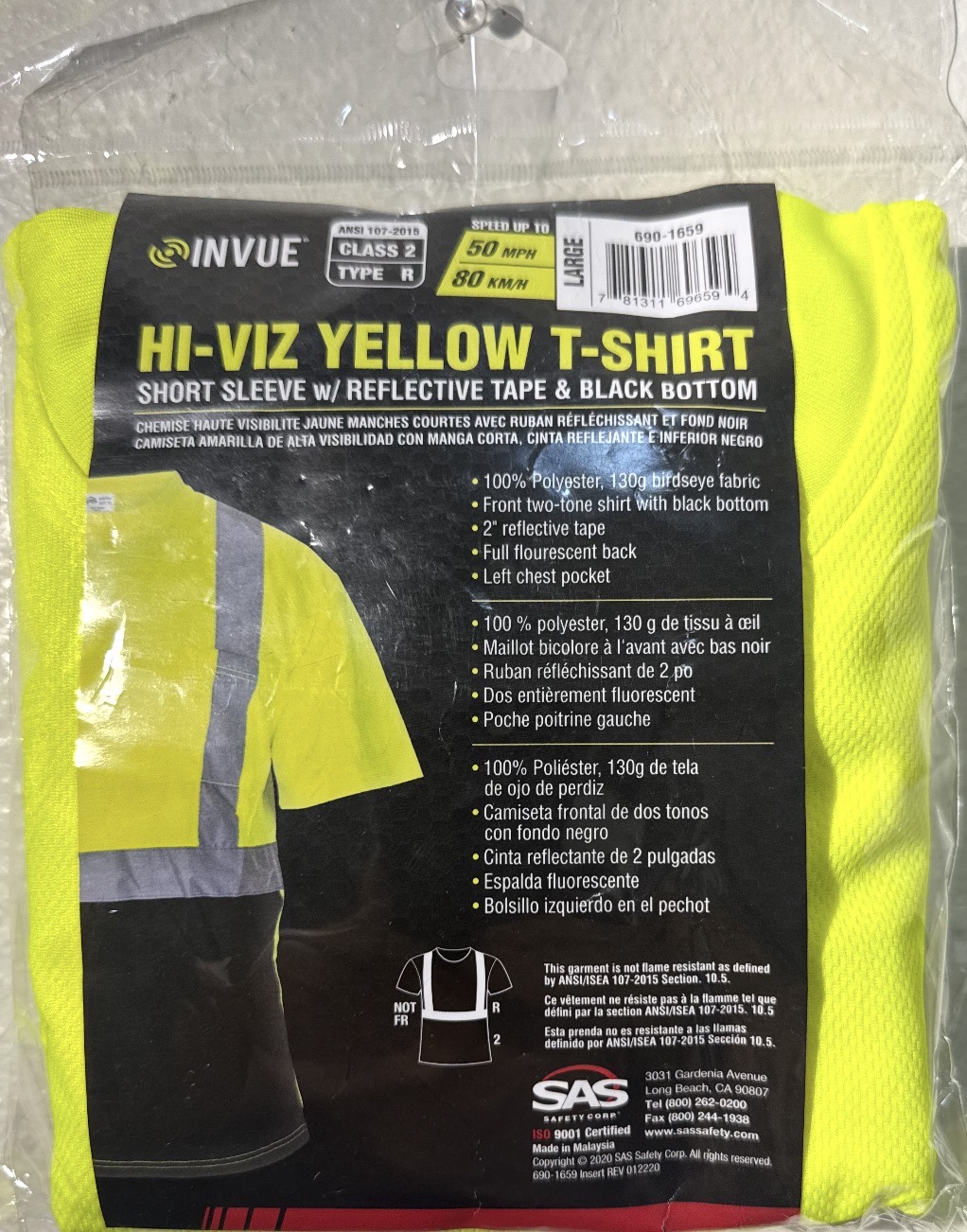HI-ViZ Yellow T-Shirt