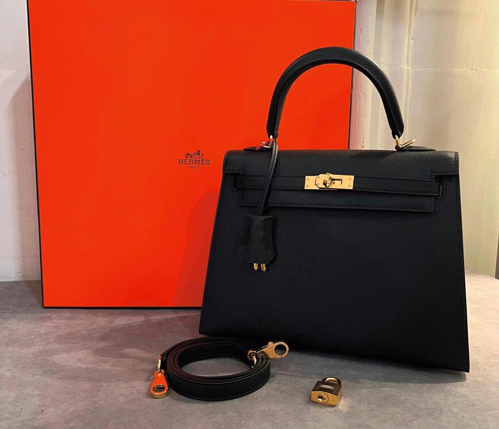 Hermès Kelly Zwarte Handtas - ID: DE-HK11