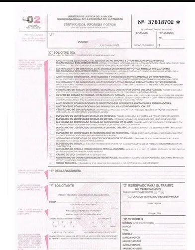 Formulario 02 Automotor