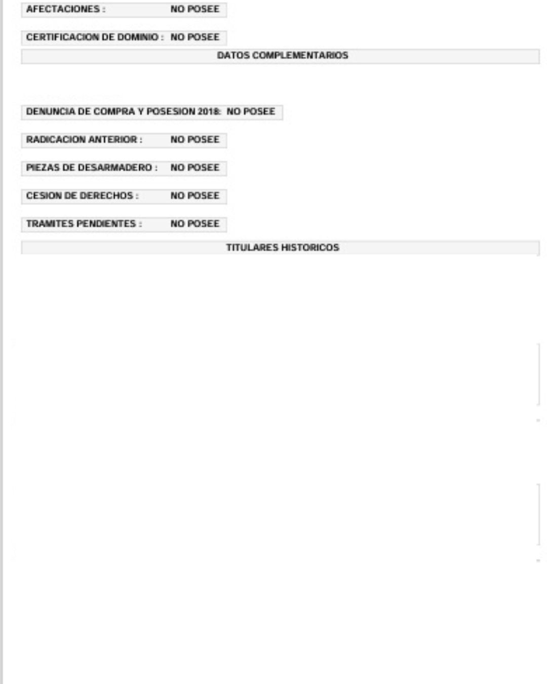 Informe de Dominio Històrico de Titularidad